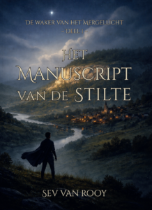 Concept cover van de proefleesversie van Het Manuscript van de Stilte