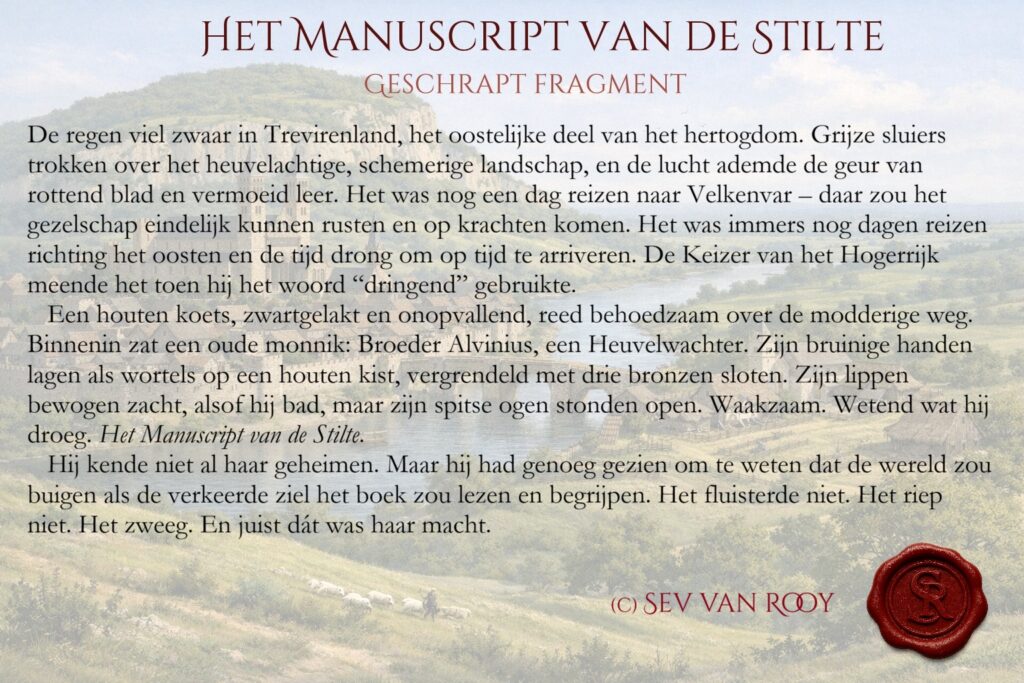 Geschrapt fragment over Broeder Alvinius in Het Manuscript van de Stilte