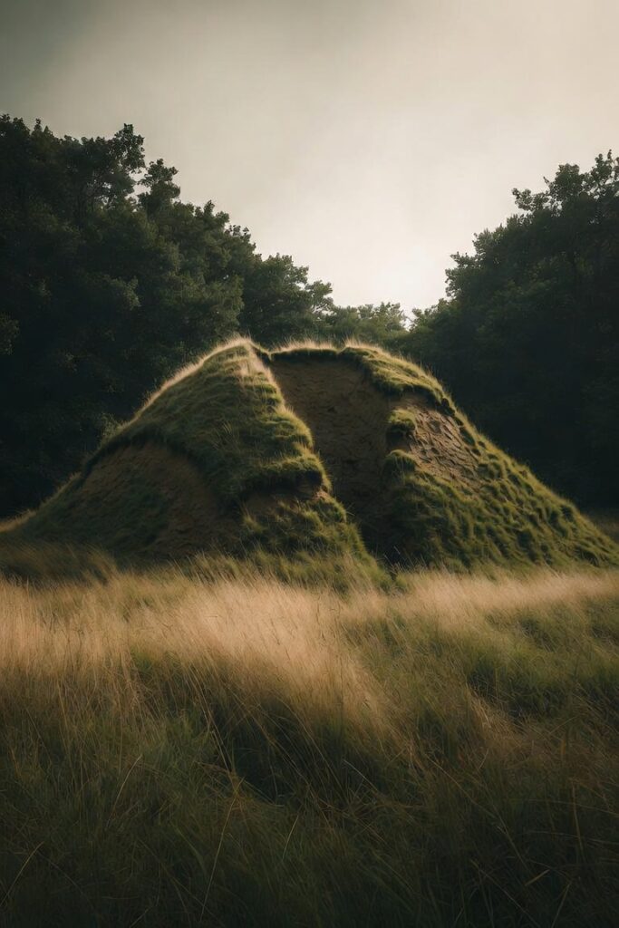 Grafheuvels zoals ze in Zuid Limburg uitzagen in de middeleeuwen